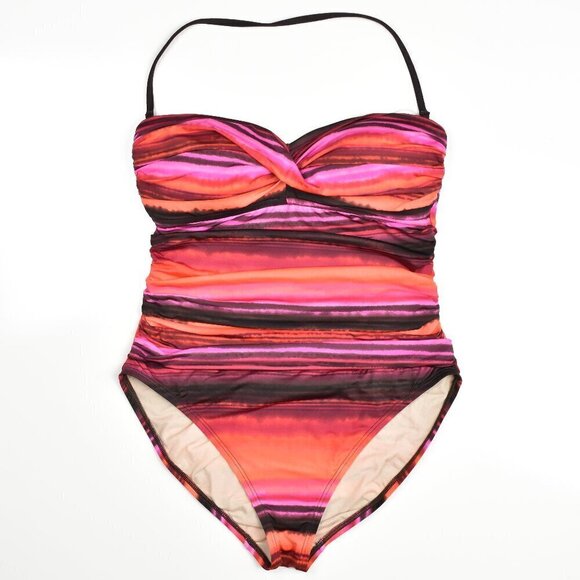 La Blanca Other - La Blanca Island Goddess Ruched Front Bandeau Swimsuit - 10